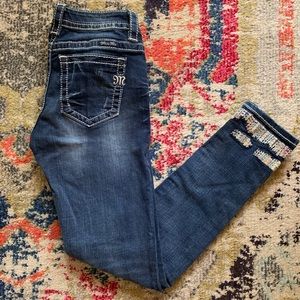 Miss Me Signature Cuffed Skinny Jeans JP7778CK